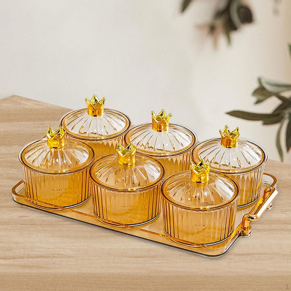 Dried Fruit Plate Appetizer Serving Tray Luxury Divided Platter Condiment for Living