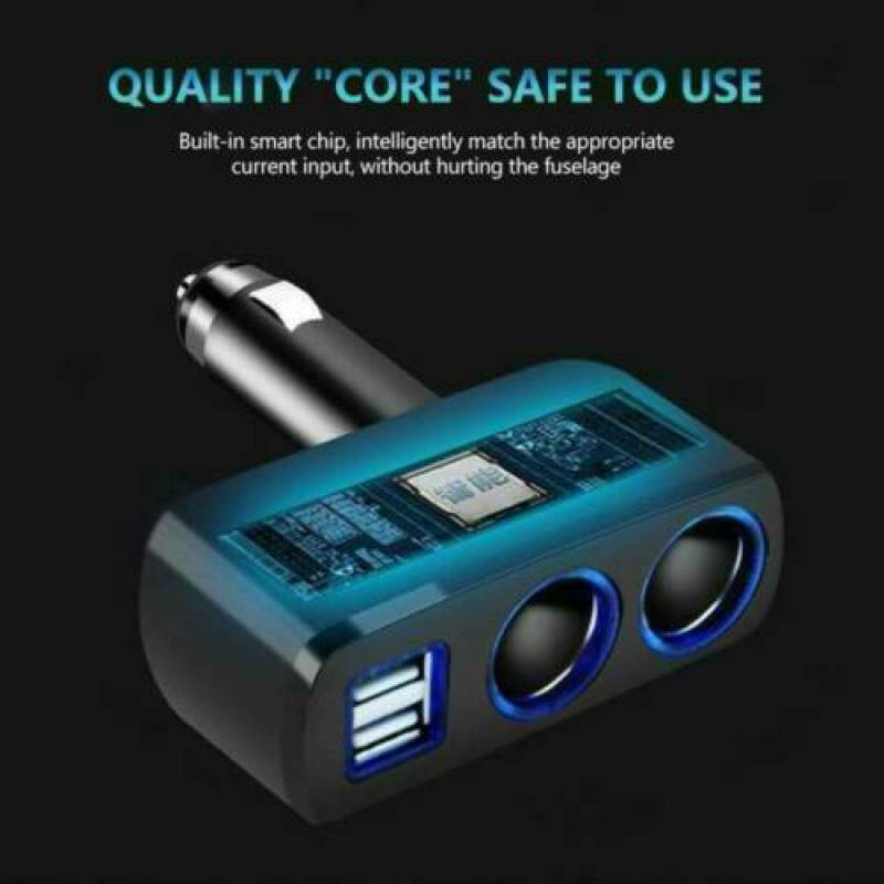 POTAN Car Dual Usb Charger Cigarette Lighter Double Power Adapter Socket Splitter