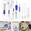 9Pcs/Box Craft Tools Stitching ABS Plastic Punch Needle Embroidery Pen Set Sewing Knitting