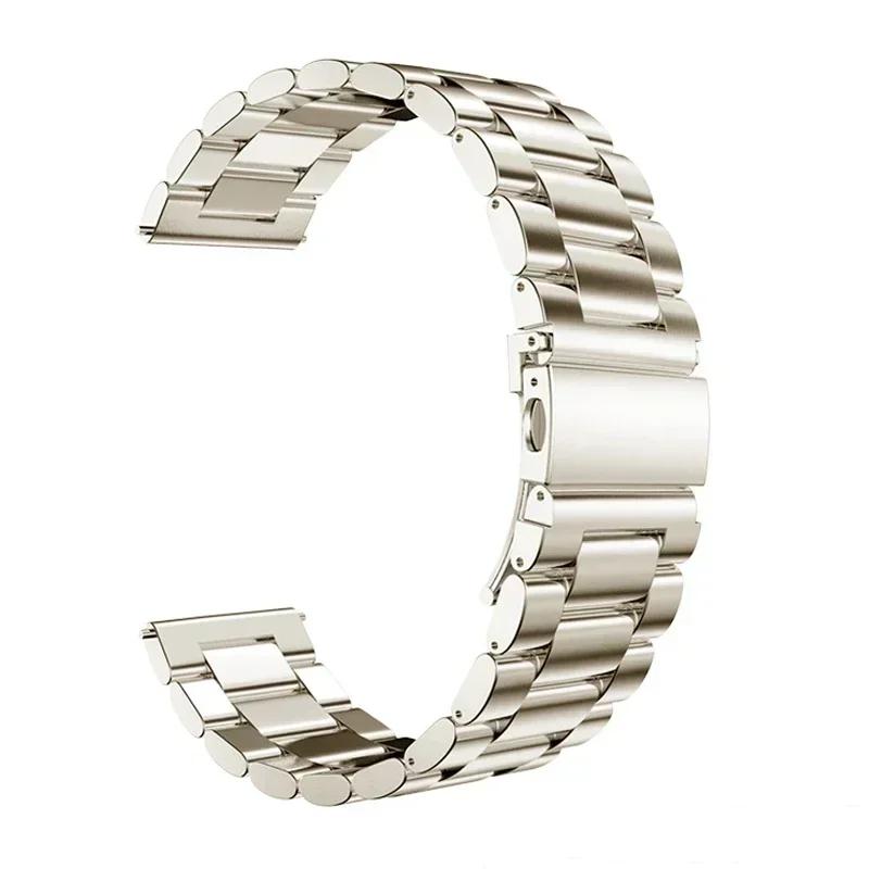 Металлический ремешок из нержавеющей стали для Samsung Galaxy watch 7/FE/6/5 pro/4/Classic 20 мм 22 мм браслет amazfit GTS-GTR-4-3-2e-mini ремешок