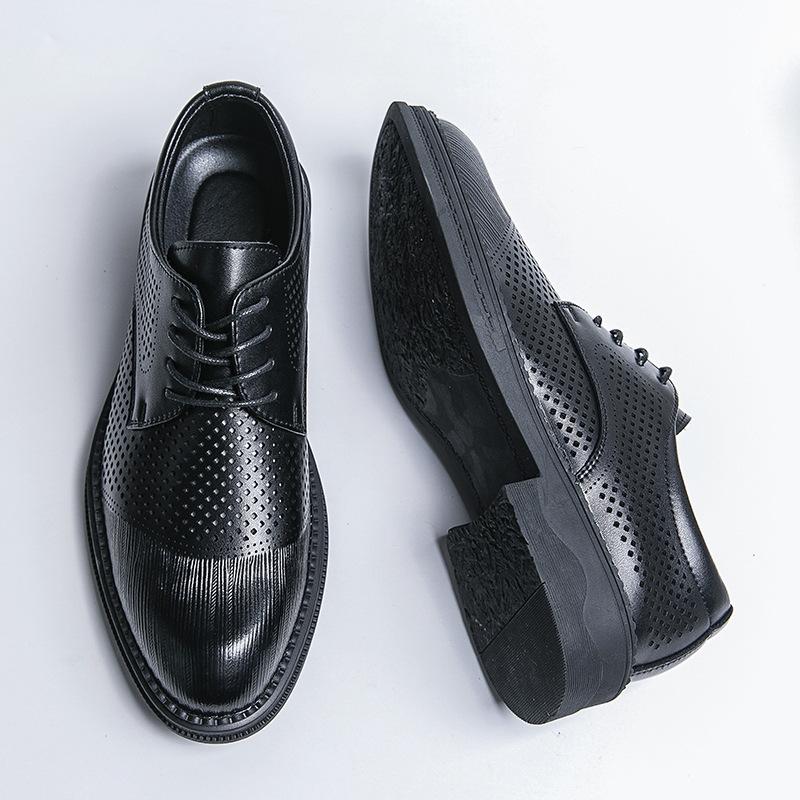Foreign trade low-top four-season shoes men's business dress leather men's shoes British trendy shoes men's shoes youth one generation