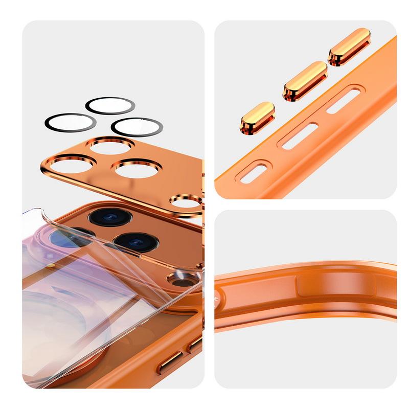 Магнитный чехол-подставка с кольцом для iPhone 17 Pro Max 16 15 14 13 12 Pro Max, роскошный защитный чехол с прозрачной задней панелью, гибридный TPU+PC, ударопрочный чехол