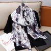 Luxury Gradient Silk Scarf Women Brand Solid Femme Shawls Wraps Bandana Head Foulard Fashion Lady Hijab Wedding Poncho