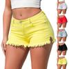 Womens Ripped Jeans Shorts Summer Stretch Skinny Distressed Straight Leg Stylish High Waist Curvy Denim Shorts Sexy