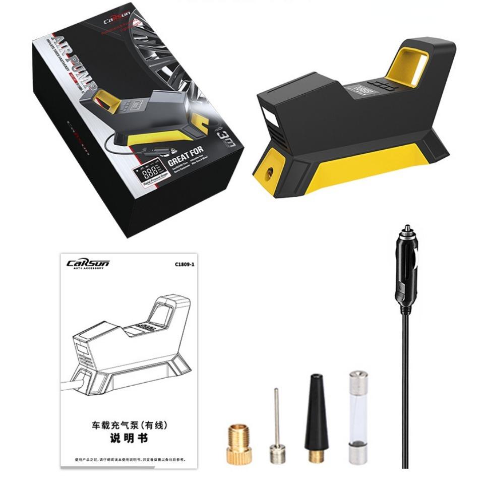 Электрический воздушный насос для автомобиля, воздушный насос 150 PSI, шариковая автомобильная шина, светодиодные зарядные устройства SOS, автоматическая остановка выхода газа