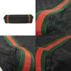 Used 9539 GG Canvas Tote 189669 7924 A4 Cotton Calfskin Web Stripe Green Red Logo Embossed Black Unisex from Japan
