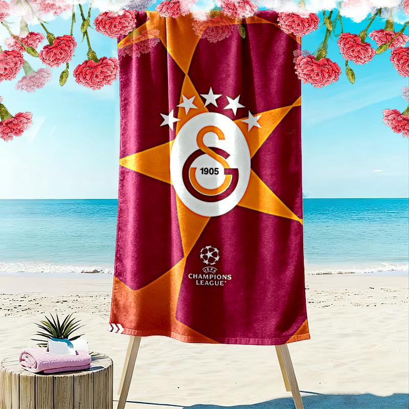 Пляжное полотенце Galatasaray SK Подходит для путешествий, активного отдыха, бассейнов, йоги, серфинга, кемпинга, походов, спортзала
