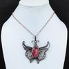 Rhodonite Pendant Copper Wire Wrapped Pendant Gemstone Jewelry Handmade Pendant Designer Jewelry Butterfly Pendant Copper Jewelry For Gifts