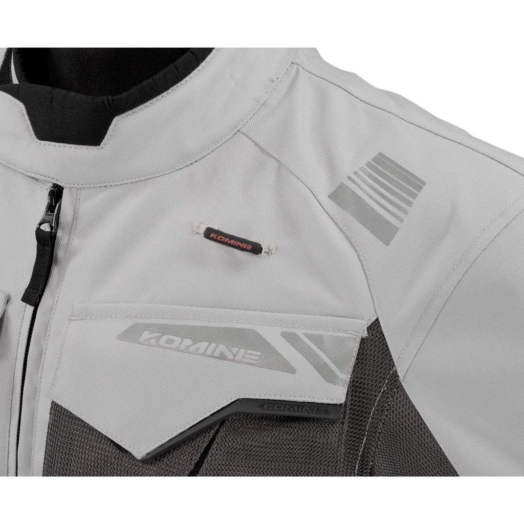 Мотоциклетная куртка Komine, защитная сетчатая куртка для приключений, светло-серая, S 13045, для осени и зимы, стандарт CE, уровень 2, сетчатый материал JK-150, весна, лето,