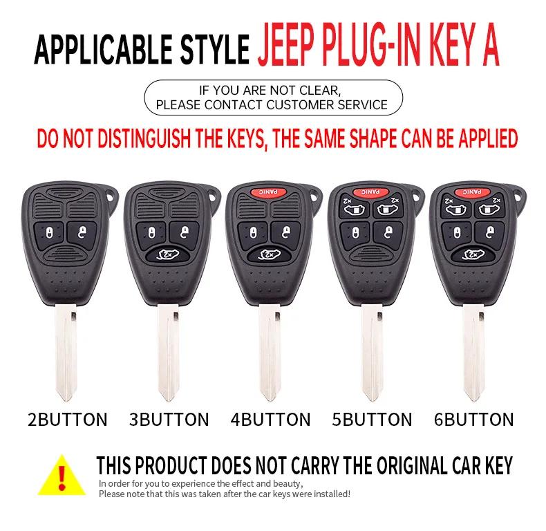 Сплав Чехол-брелок для ключа автомобиля Для Chrysler 300 PT Dodge JCUV Caliber Nitro Caliber Pacifica Для Jeep Wrangler Compass Patriot Liberty