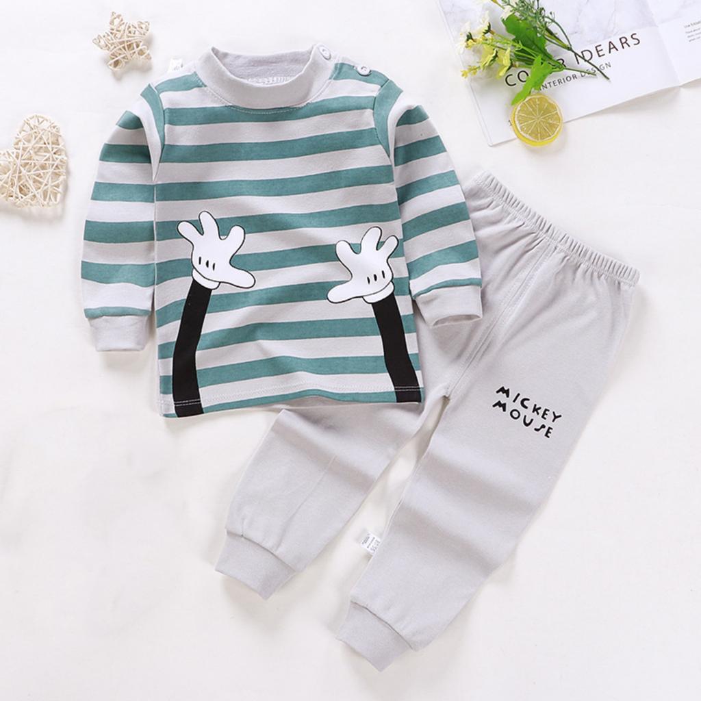 Детская одежда для дома и пижамы для мальчиков и девочек, комплекты с длинными рукавами и брюками