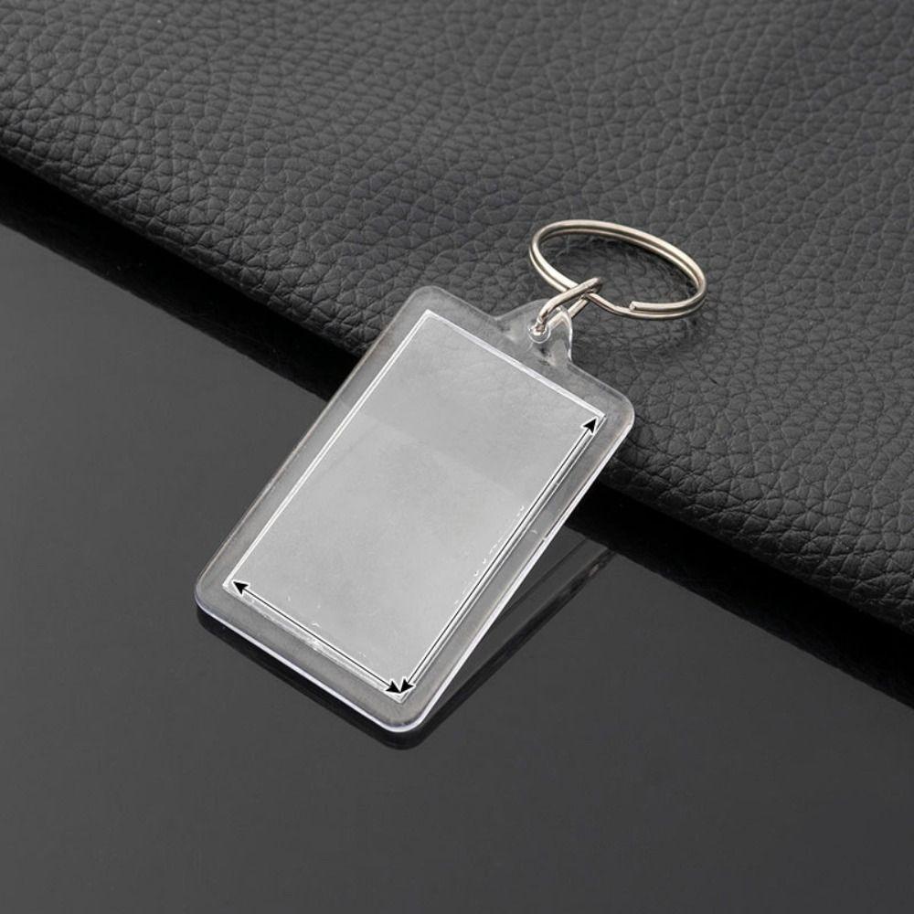 Прозрачный фотобрелок прямоугольная рамка для фотографий брелок модная пустая рамка брелок для девочек подарок