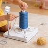 Portable Yarn Spool Organizer Box Multi-Functional Yarn Holder Spinner with Phone Stand Detachable Crochet Caddy