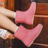 Fashion Women's Rubber Rain Boots Fashionable Outdoor Waterproof Shoes High Quality Mid-calf Water Boots Plus Cotton Warm Rain Boots