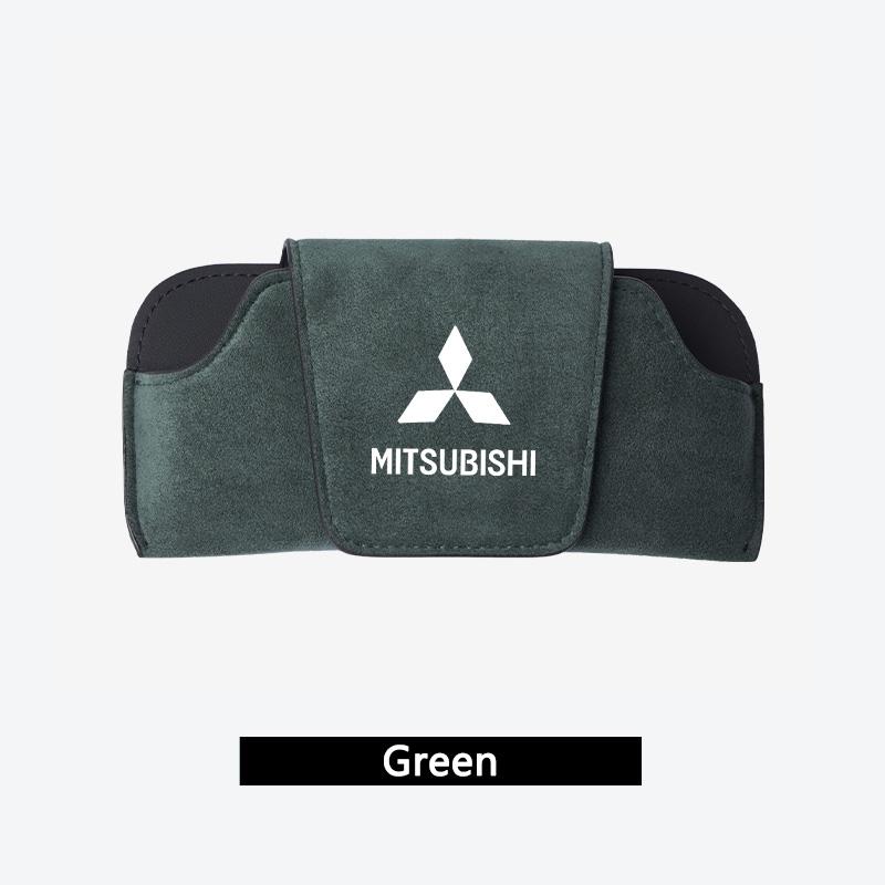 cxpzhg1 Car Sun Visor Glasses Holder Suede Wear-Resistant Sunglasses Protective Storage Case For Mitsubishi Lancer Outlander Pajero l200