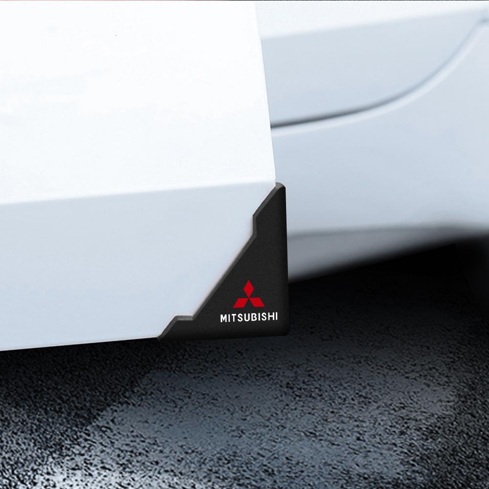 2Pcs Car Door Corner Protective Cover Scratch Protector Silicone Accessories For Mitsubishi 9 Ralliart EX ASX L200 Triton Delica