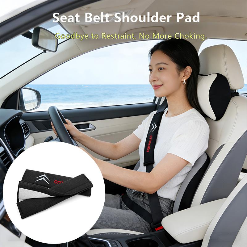 Car Seat Belt Cover Styling Cotton Safety Shoulder Protector For Citroen C1 C3 C4 C5 C6 2CV VTS Picasso Cross Cactus RD3 C4L DS4