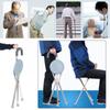Portable Aluminium Walking Stick Folding Tripod Stool Travel Cane Chair Seat