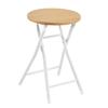 Folding Chair, Stool, Pipe Chair, Foldable, Lightweight, Slim, Portable, No Assembly Required, Height 46.5cm, Weight Capacity 100kg, Wood Grain