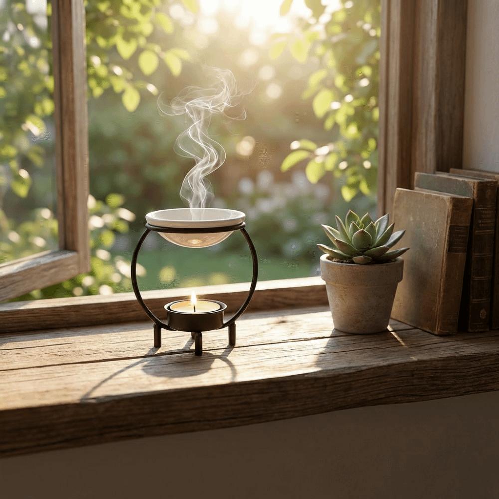 Minimalist Aromatherapy Candle Holder Portable Aromatherapy Lamp Candle Heating Holder Home Decor