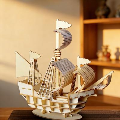 Парусный корабль «сделай сам», игрушки, 3D деревянная головоломка, игрушка в сборе, деревянные наборы для рукоделия, украшение стола для детей