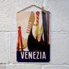 Venice Tourism Metal Poster, Vintage Travel Wall Art