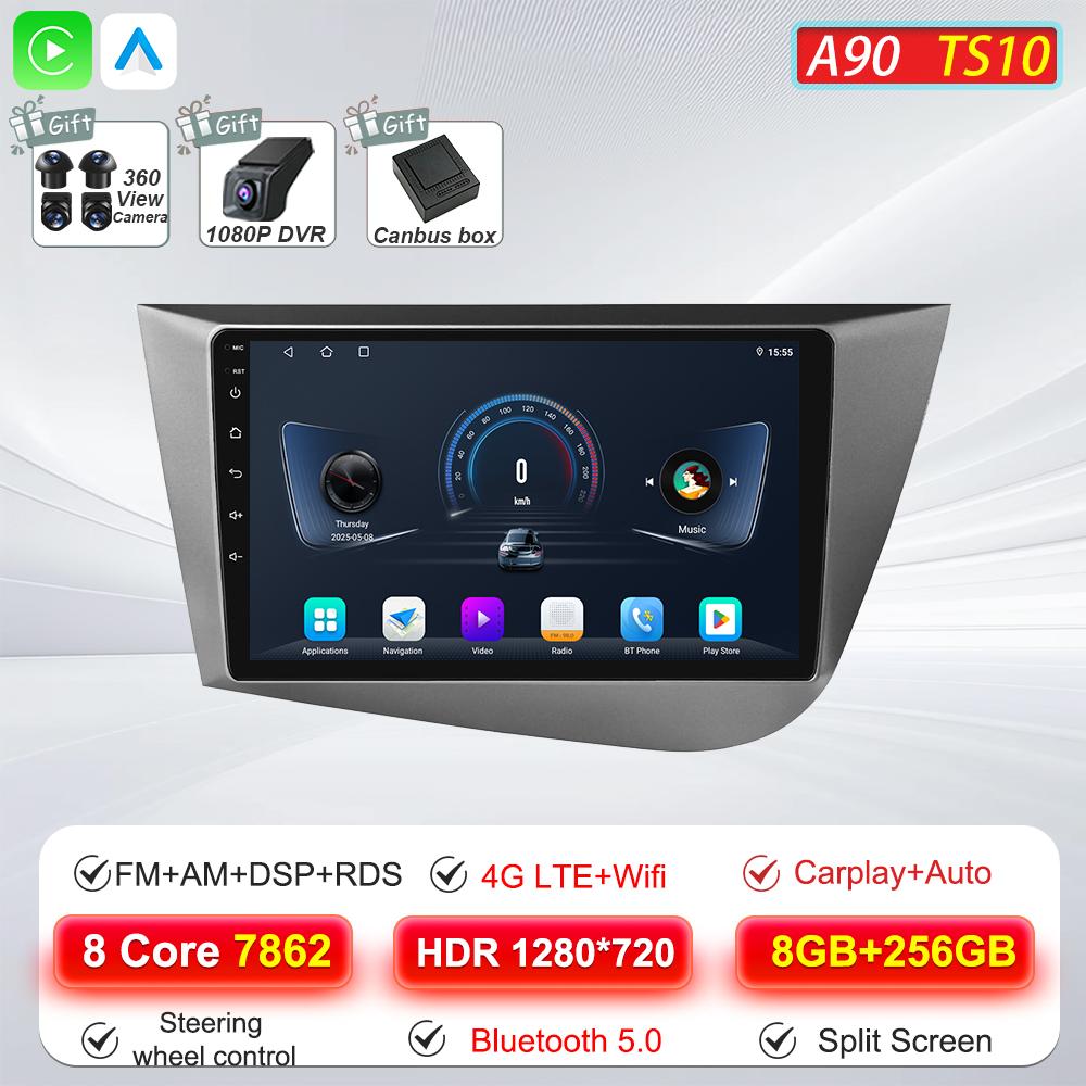 Carplay Screen For Seat Leon 2 MK2 2005 2006 2007 2008 2009 2010 2011 2012 Autoradio Stereo Head Unit Car Radio Video Player DSP