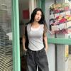 New Arrivals Open Run Women Slim FiT Layered Round Hem Sleeveless T shirT