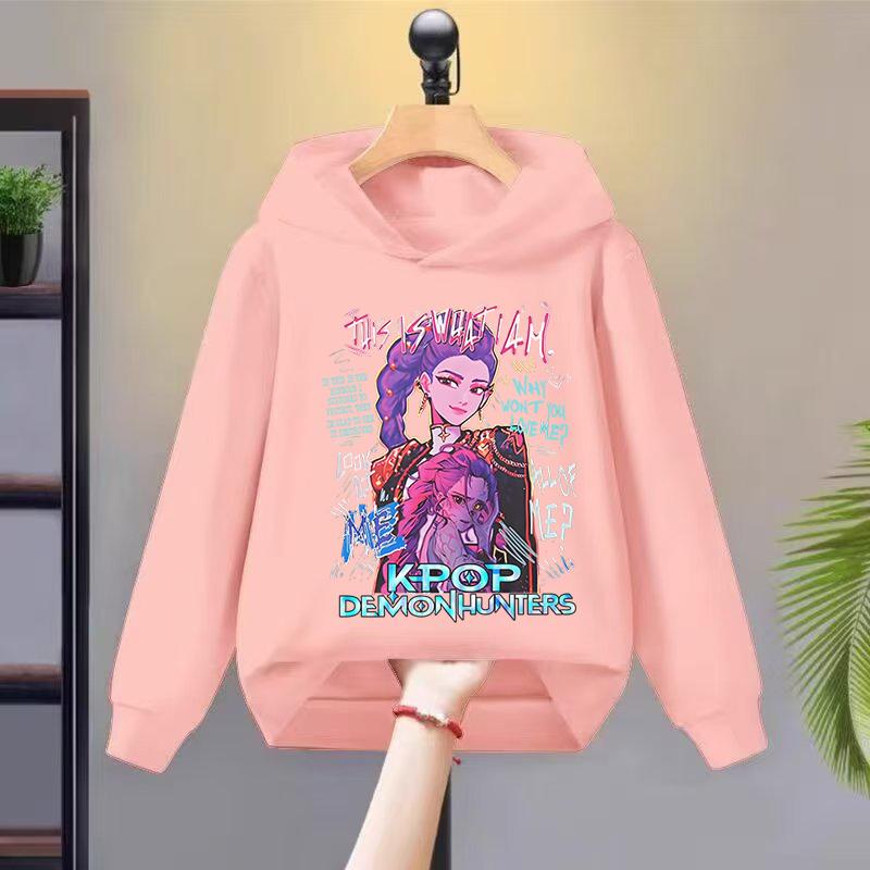 2025 New Kpop Witch Hunt Children's Hoodie Girls' Spring and Autumn Hooded Sportswear Fashion Versatile Top