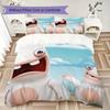 Big-eyed Rabbit Pattern Bedding,Quilt Set Quilt Cover Pillowcase Home Birthday Gift (1*duvet cover+2*pillowcase,without core)XSJT0917261