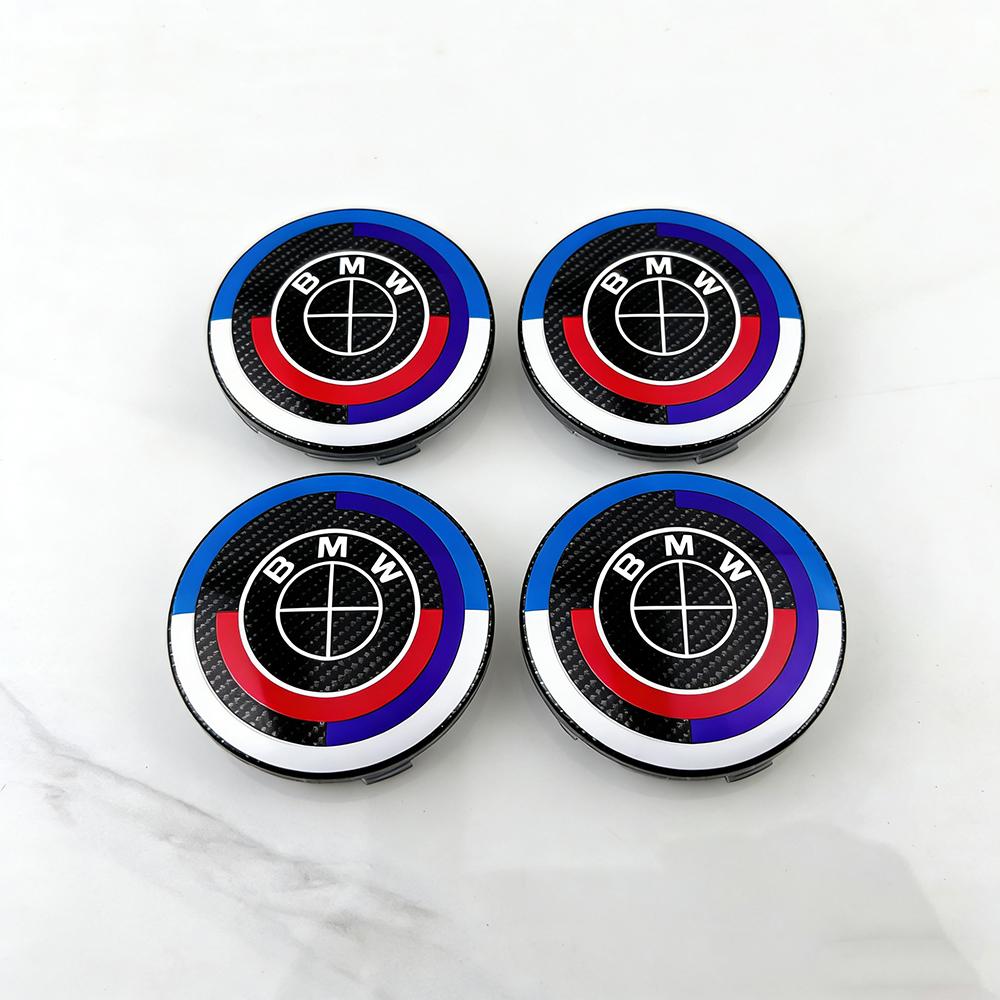 For BMW M 4pcs 56mm 68mm Car Logo Wheel Center Hub Caps For BMW X1 X3 X5 X6 Z4 E60 E38 E53 E70 E85 F30 F20 F48 F90 G30 G38 F52 Accessories JG8