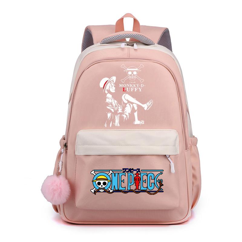 Аниме One Piece Классический Kawaii Рюкзак Милый Мягкий Рюкзак Печатный Мальчик Девочка Школьный Ранец Повседневный Портфель Для Мужчин Женщин Дорожная Сумка Для Отдыха Рюкзак Mochila