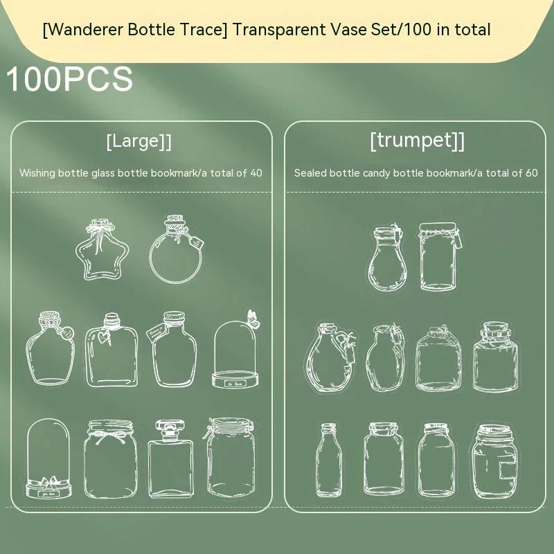20-100pcs Diy Transparent Dried Flower Bookmarks Students Handmade Creative Small Bottle Plant Specimens Book Mark Stationery