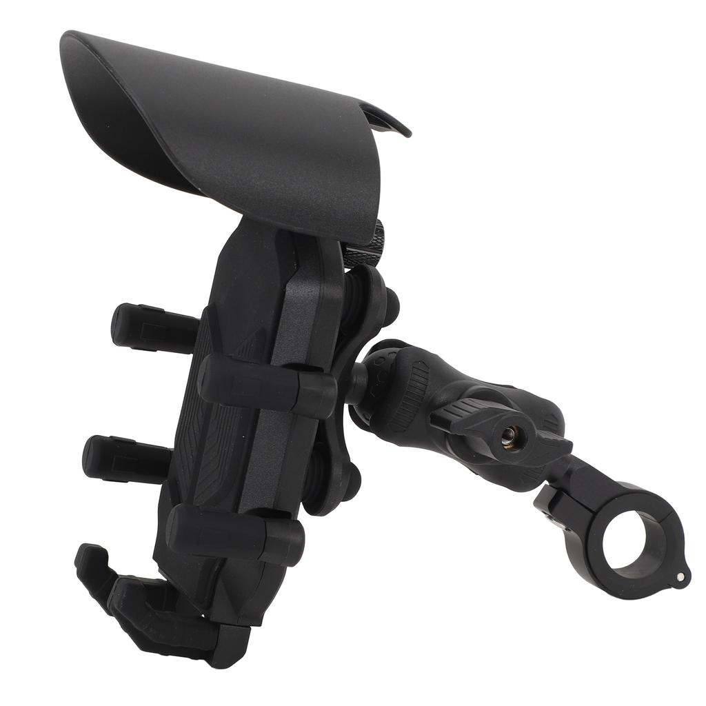 Motorcycle Phone Mount 8 Claw Shock Absorption Silicone Pad Anti Theft Bike Phone Holder for 11 to 27mm Handlebar
