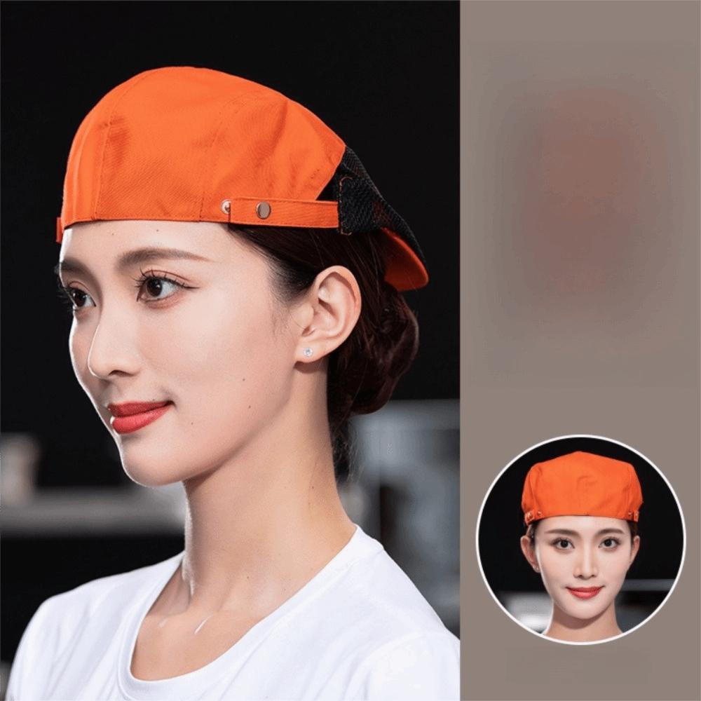 Breathable Service Cap Oil-resistant Mesh Hat Beret Hat  Restaurant BBQ Restaurant Kitchen