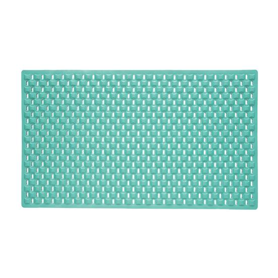 Bathroom Mat with Suction Cup Multiple Drainage Holes 40x70cm Comfortable Non-slip Shower Floor Pad Daily Use