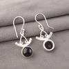 Black Tourmaline Gemstone 925 Sterling Silver Jewelry Handmade Earrings 1.63" EE-152-34