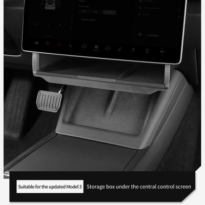 Для Tesla Model Y Juniper 2025 Model 3 Highland 2024 Скрытый ящик для хранения под экраном Органайзер-кейс для центральной консоли за экраном