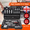 94-Piece Professional Socket Wrench Set with Ratchet - 1/2 "& 1/4" Drive, Durable Chrome Vanadium Steel, Versatile Car & Bicycle Repair Kit