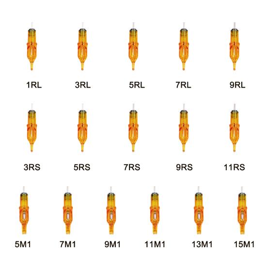 10/16/20 шт., ручка-картридж для татуировок, желтая стрекоза, безопаснее, удобнее, интегрированная ручка для тату-машины, аксессуары