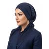 Fine Knit Pre-Tied Turban Stretch Fabric Headscarf Trendy Hijabs  Women