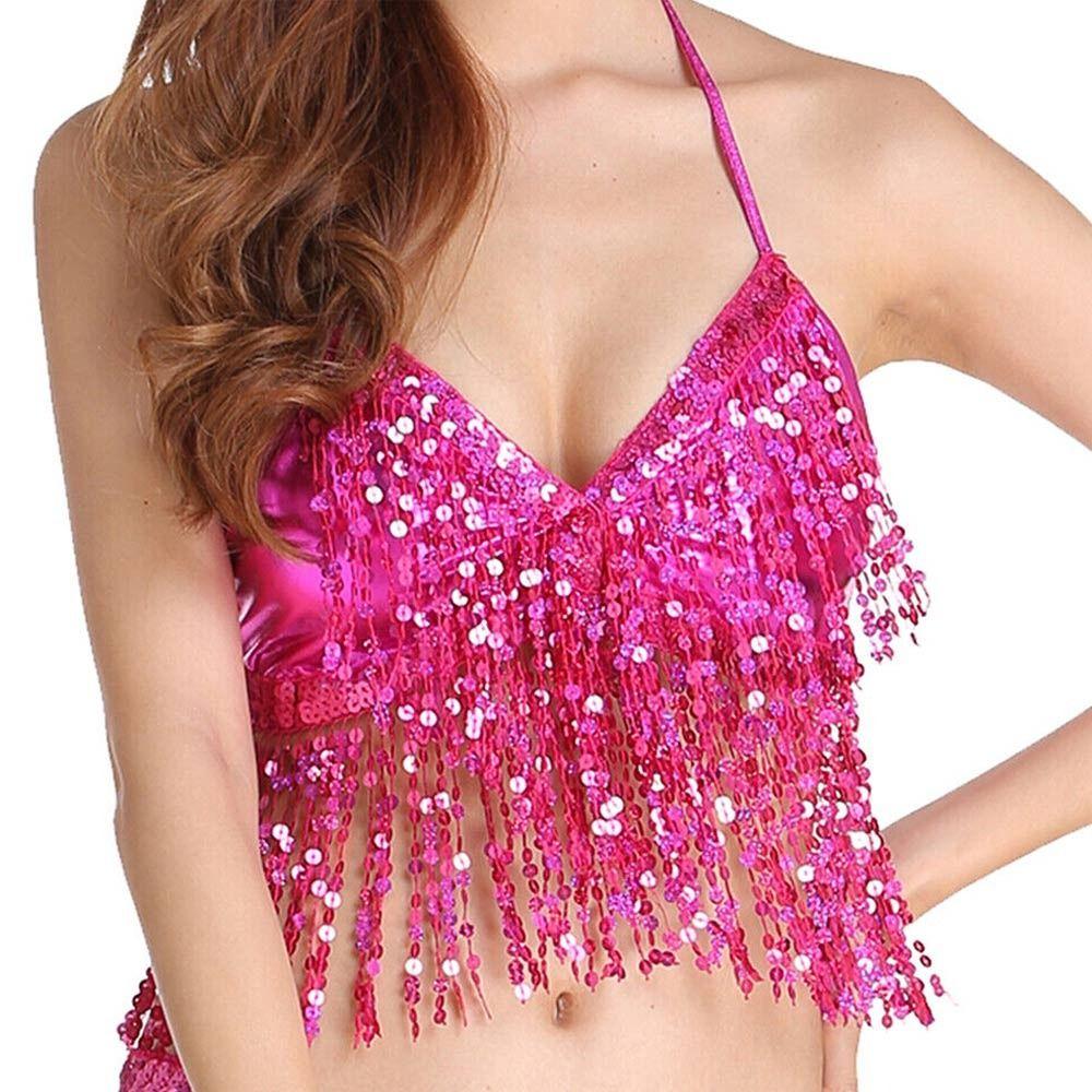 Sequin Performance Top Tassel Show Costumes Charming Belly Dance Bra  For Thailand/India/Arab
