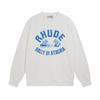 Rhude Vintage Letter Print Oversized Hoodie Men Women Casual Streetwear Sweatshirt