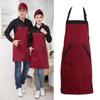 Apron Unisex Halterneck Apron with 2 Pockets Chef Waiter Kitchen Cook Tool Hair Cutting Styling Wrap Cloth Tools Kitchen Apron