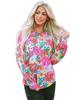 Azura Exchange Топ с длинным рукавом с цветочным принтом и спинкой с вырезами и перекрутом