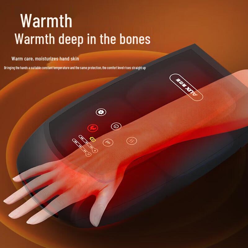 AUX 3D Airbag Hand Massager with Heat and LCD Screen CN plug (adapter included)