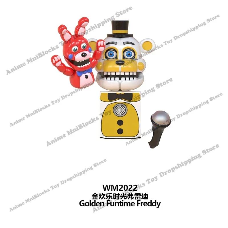WM6074 WM6097 Сборка мини-кирпичиков FNAF Игровая фигурка Чика Фокси Медведь Бонни Кошмар Мальчик Малыш Скелет Триллер Игрушки подарок