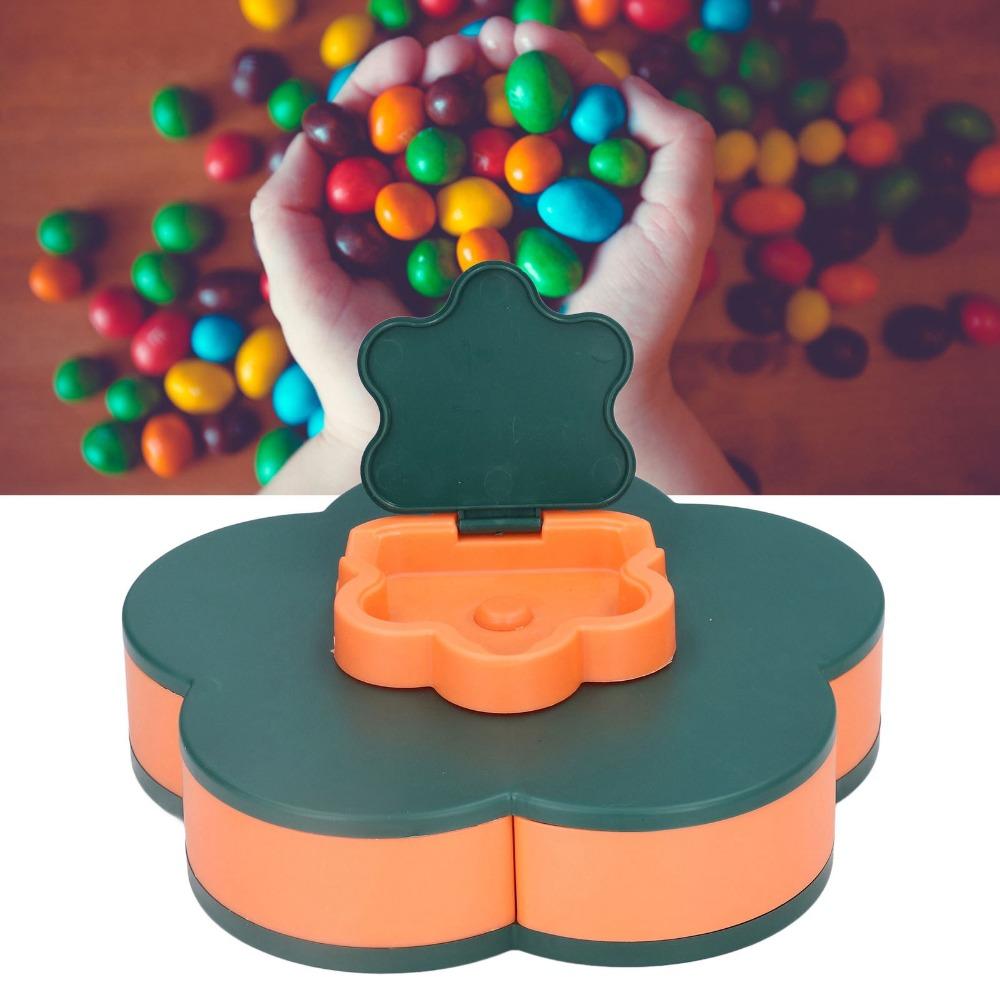 Multi-layer Candy Tray Double Layer Nut Plate 360 Rotating Storage Organizer Fruit Serving