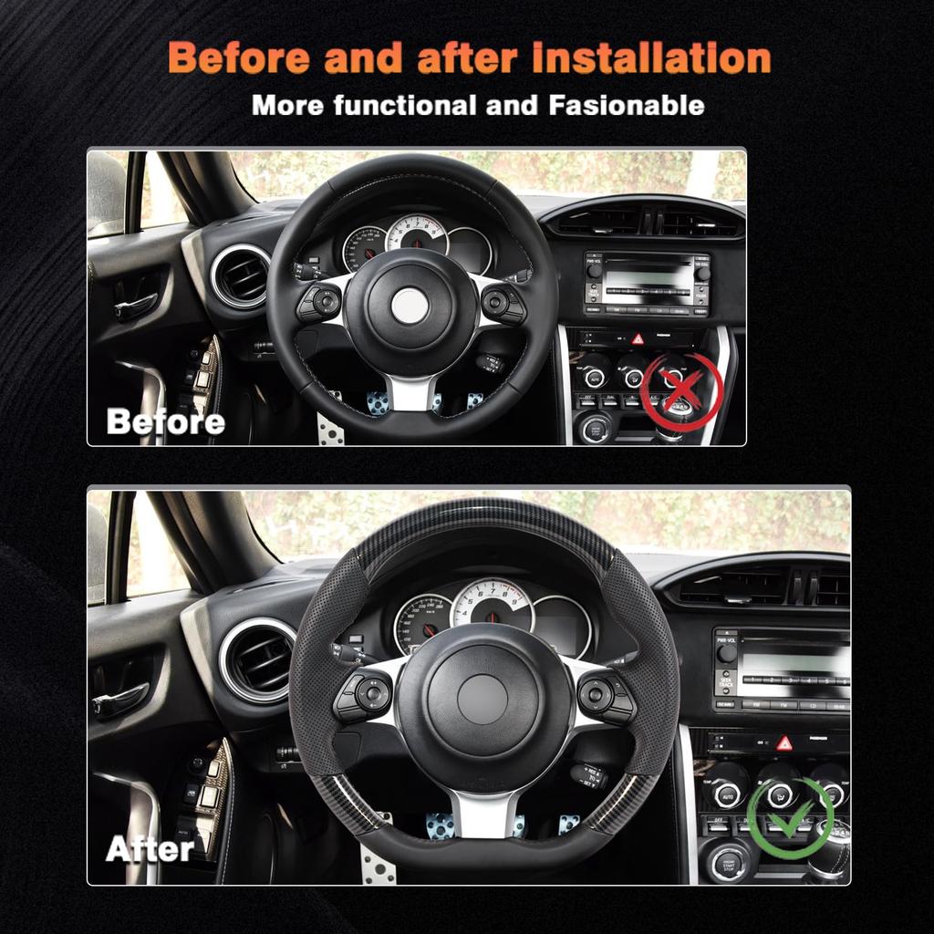 JIANGGAI Рулевое колесо из углеродного волокна для 86 с гидродипированием Toyota/Subaru (Поздний ZN6)/БРЗ (Поздний ZC6)