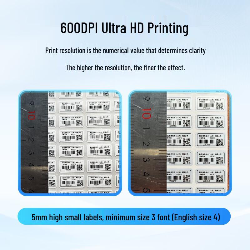ZMiN F6-600DPI Thermal Transfer Label Printer CN plug (adapter included)